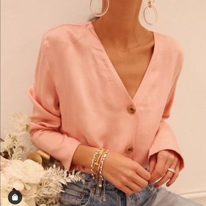 Something Navy pink top